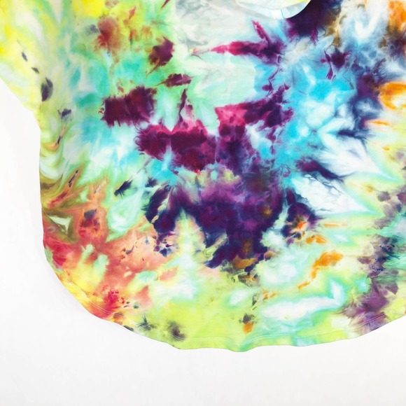 Victoria Secret Sport Small Jacket Handmade‎ Tie Dye Watercolor Wonder Hood 1517 - Picture 8 of 12